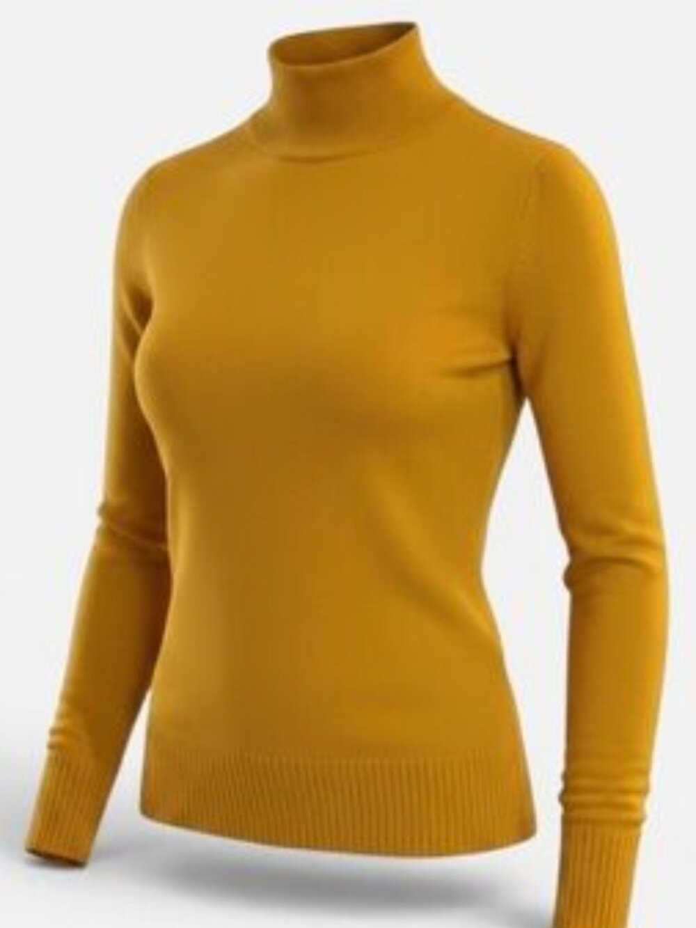 French Connection Turtleneck Sweater XS Yellow